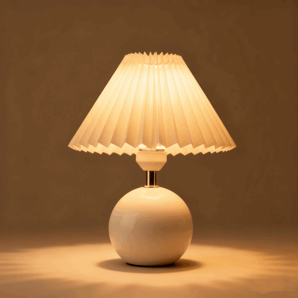 beige creative ceramic night lamp